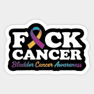 Fuck Cancer Bladder Cancer Awareness Sticker